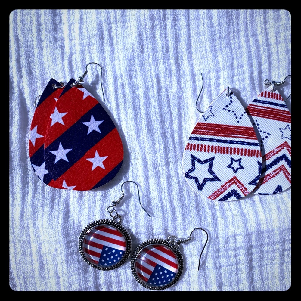 Multi Pack Faux Leather Earrings
